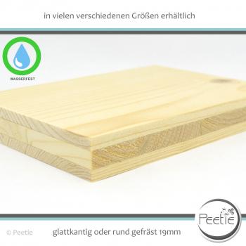 Preview: 1x Holzzuschnitt Fichte 3-Schichtplatten aus Fichte 19 mm naturbelassen, unbehandelt Holzplatte Tischplatte - glatte Kante